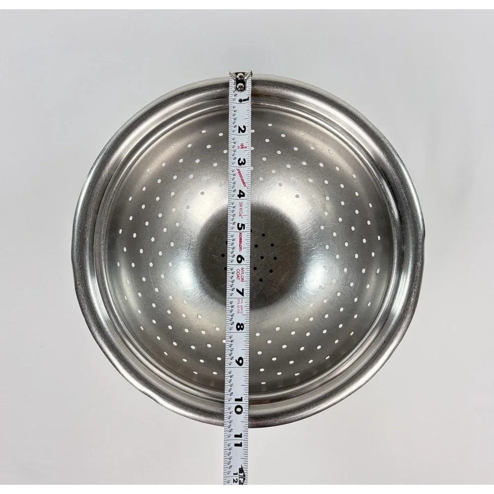 Vintage Ekco Flint Stainless Steel Colander & Nesting Mixing Bowl Kitchen Set